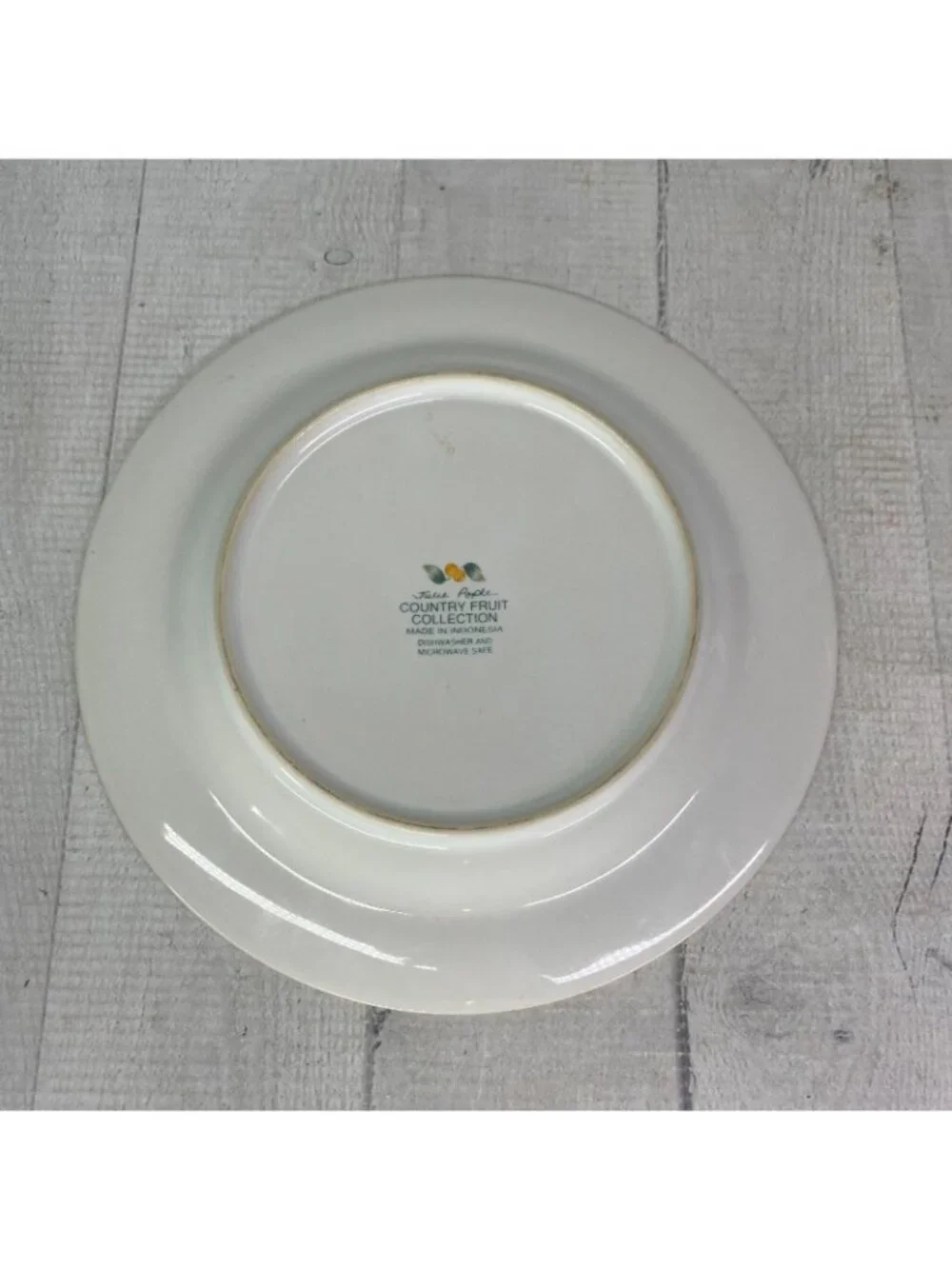 Vintage Julie Pople Avon COUNTRY FRUIT COLLECTION Porcelain Salad Plate Set 4